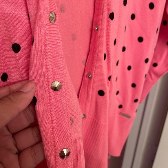 Pink poka dot cardigan - Picture 6 of 9